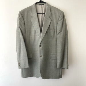 Vtg Jack Victor Blazer Men’s 46L Green Gray Wool Check Pattern Canada Union Made